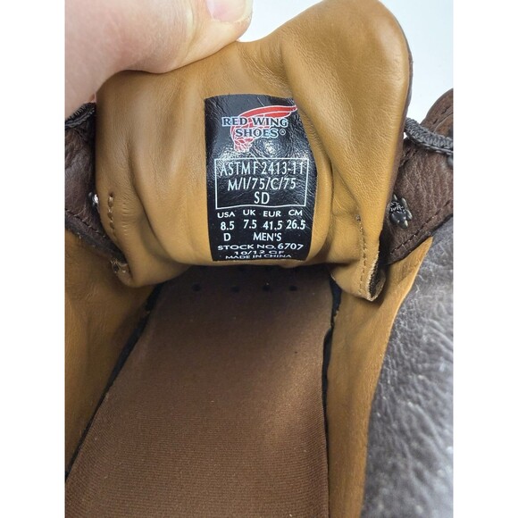 Red Wing 6707 Aluminum Toe Static Dissipative Work Shoes 8.5D New in Box
